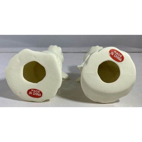 Vintage Kissing Angel Figurines Set Of 2 Porcelain Detailed Wings Graceful 4" - Picture 7 of 9